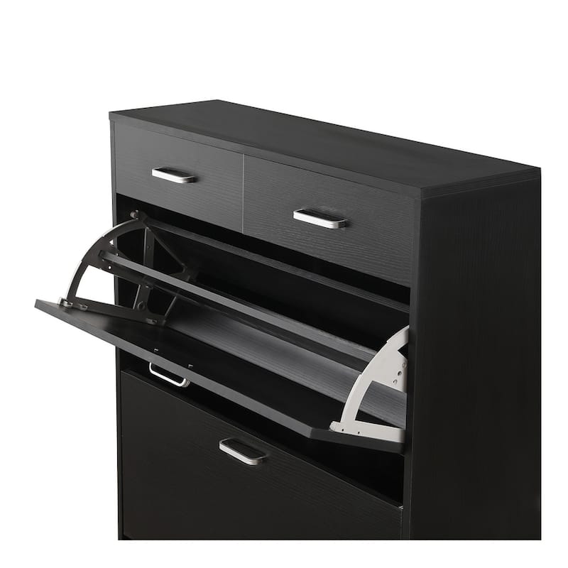 Large size Shoe Cabinet,Free Standing Tipping Bucket Shoe Organizer