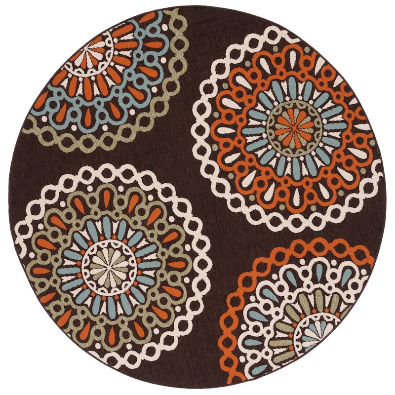 SAFAVIEH Veranda Elsi Geometric Medallion Indoor/Outdoor Area Rug