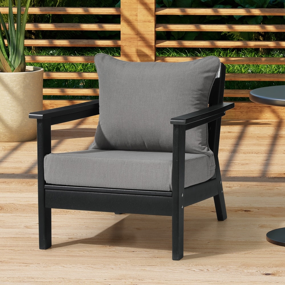 Fading Free All Weather Poly Outdoor Deep Seating Cushion Set - Water Repellent