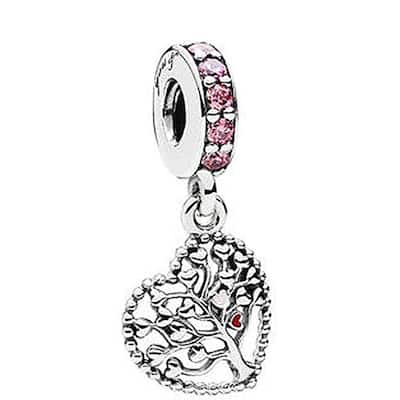 2Pcs Rhinestone Hollow Heart Necklace Bracelet Pendants Diy Jewelry Accessories