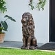 preview thumbnail 50 of 55, Glitzhome MGO Majestic Sitting Guardian Lion Statues Porch Sculpture Outdoor Indoor Set of 2