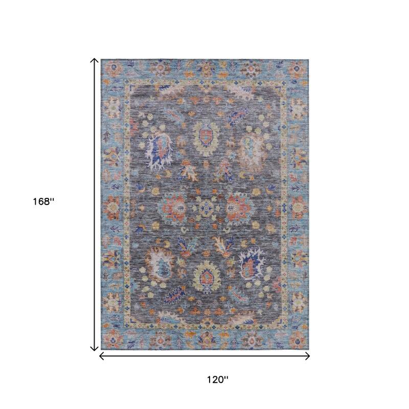 HomeRoots Floral Traditional Rectangle Outdoor Rug