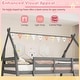 preview thumbnail 8 of 28, Costway Twin Over Queen Bunk Bed House Shaped Bed Frame with Climbing - See Details