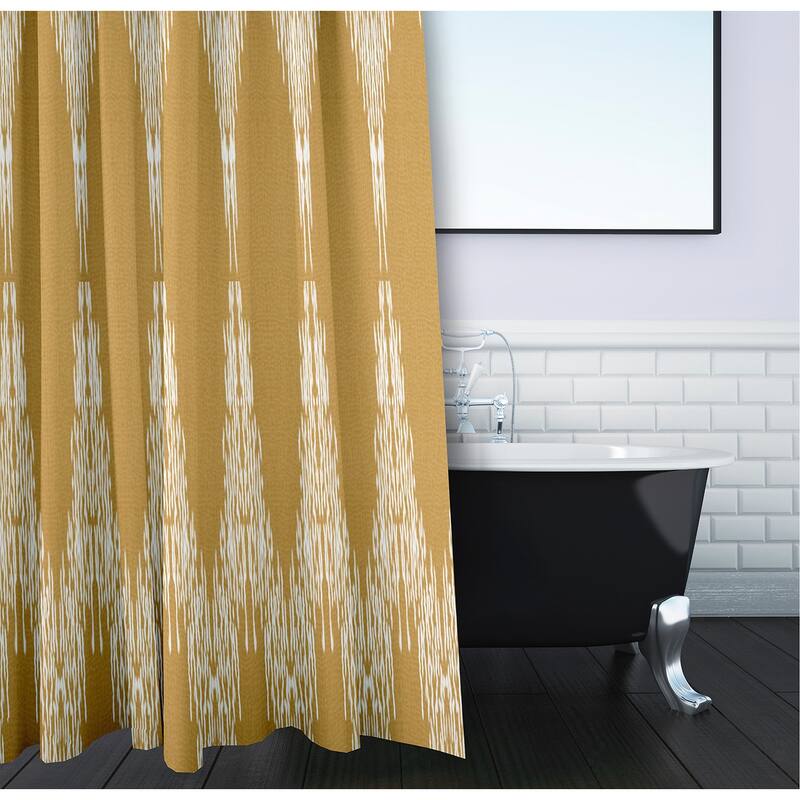 Peace 1 Geometric Print Shower Curtain