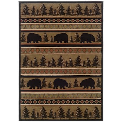 Style Haven Hearthstone Lodge Black/ Beige Area Rug