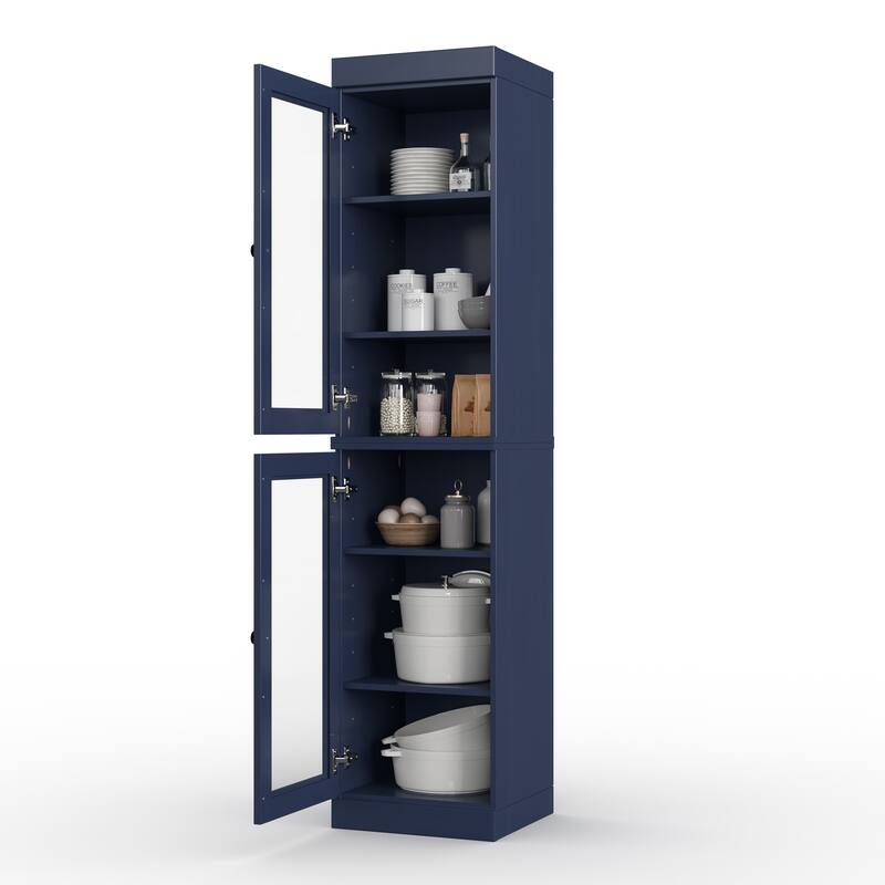 100% Solid Wood 16.5" Kitchen Pantry Cabinet with Doors by Palace Imports
