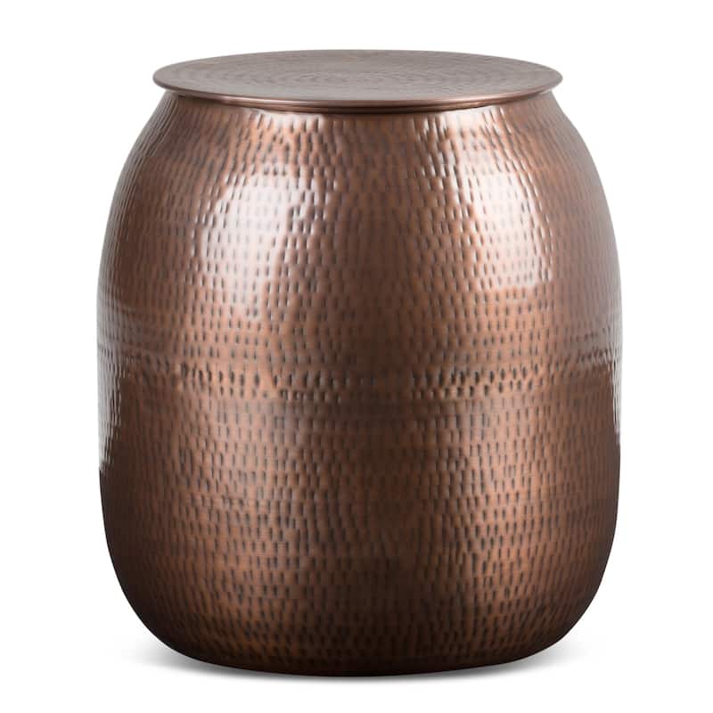 WYNDENHALL Riva Industrial 19 inch Wide Metal Storage Accent Side Table, Fully Assembled