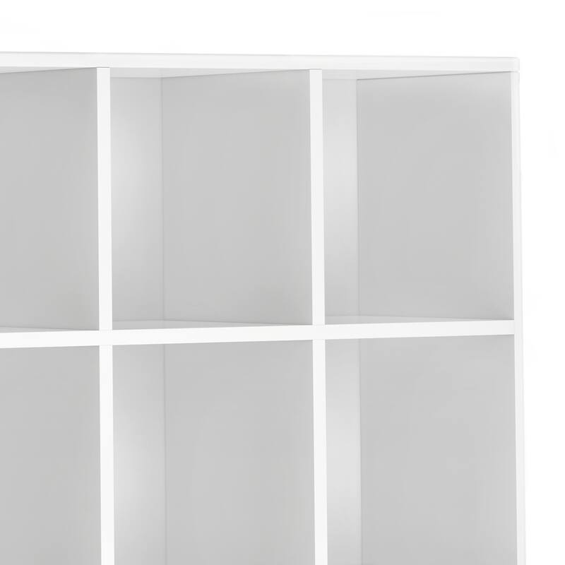 WYNDENHALL Stratford Wood Transitional 9-cube Bookcase - 43.2"w x 15"d x 44.6" h