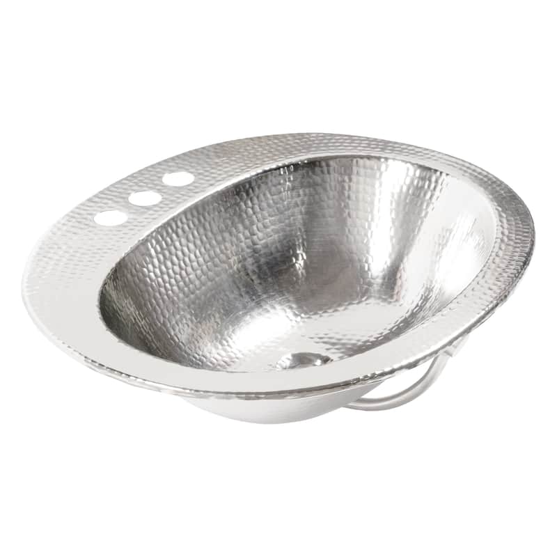 Seville 20" Drop-In Bathroom Sink in Nickel