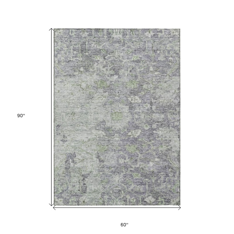 HomeRoots Oriental Traditional Rectangle Outdoor Rug