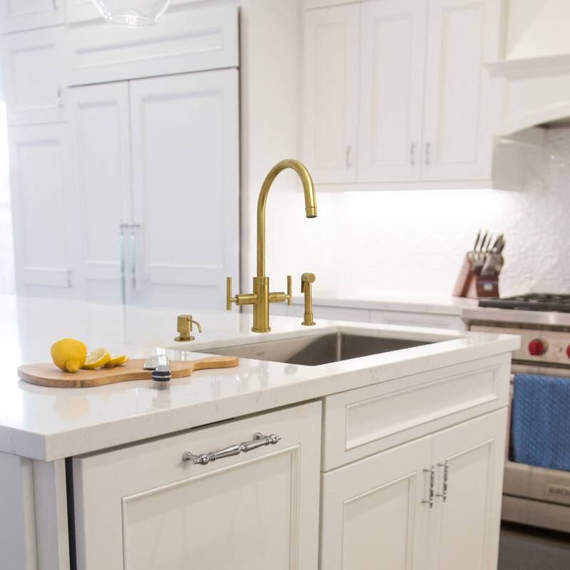 Two-Handles Kitchen Faucet with Side Spray