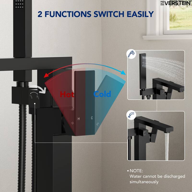 Single-Handle Claw Foot Freestanding Tub Faucet With Hand Shower