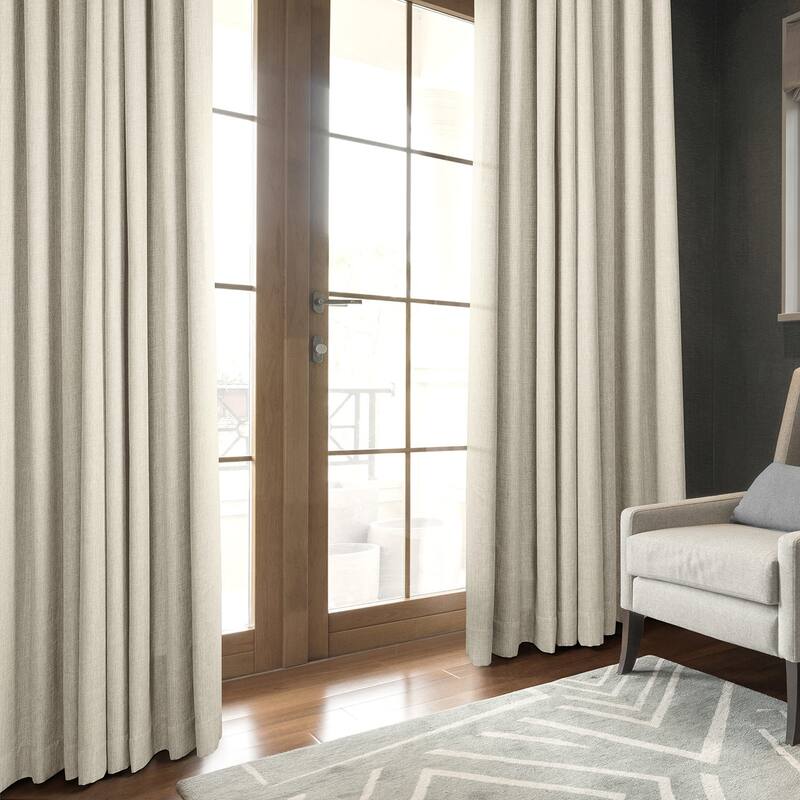 Exclusive Fabrics Italian Faux Linen Grommet Room Darkening Curtains (1 Panel) - Contemporary Elegance, Stylish Functionality