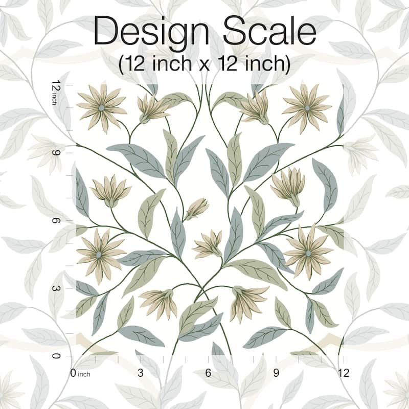 Norwalk Jasmine 27 in. x 27 ft. = 60.75 sq. ft Wallpaper Roll