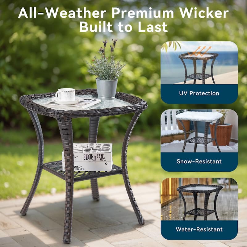 Pocassy Ooutdoor Fire Pit Table with Patio Funiture