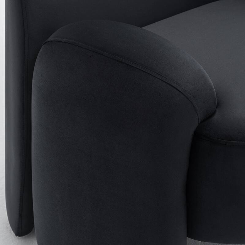 SEYNAR Modern Glam Velvet Thickened Seat Cushion Accent Chair