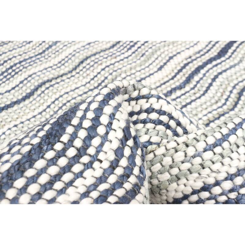 ECARPETGALLERY Braid weave Sienna Charcoal Wool Rug - 5'10 x 7'6