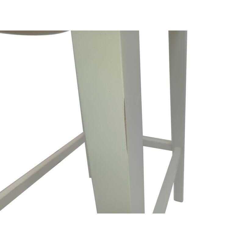 Fawn Chenille Upholstered Saddle Barstools - 30" - Set of 2 - White and Gray