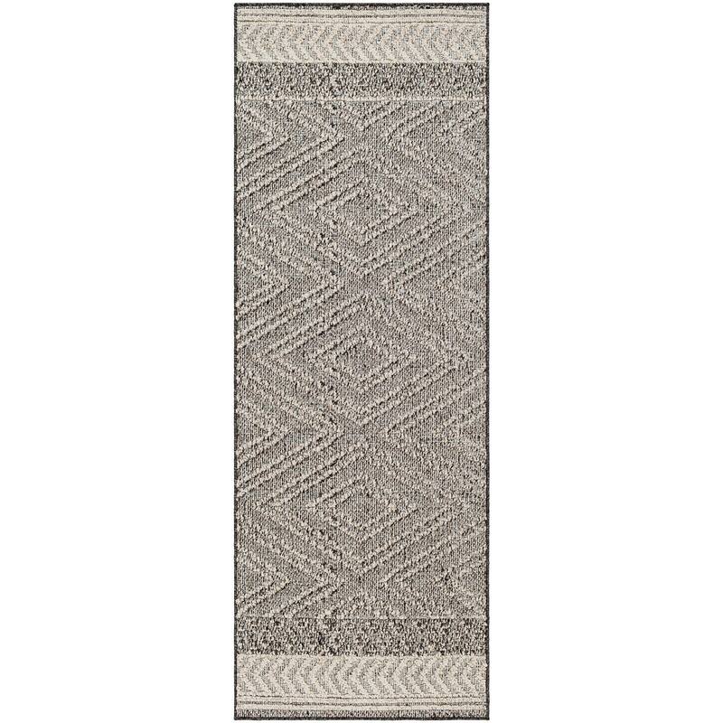 Hauteloom Areli Diamond Geometric Farmhouse Patio Outdoor Area Rug - 2'7" x 7'3" - Brown, Beige / Areli