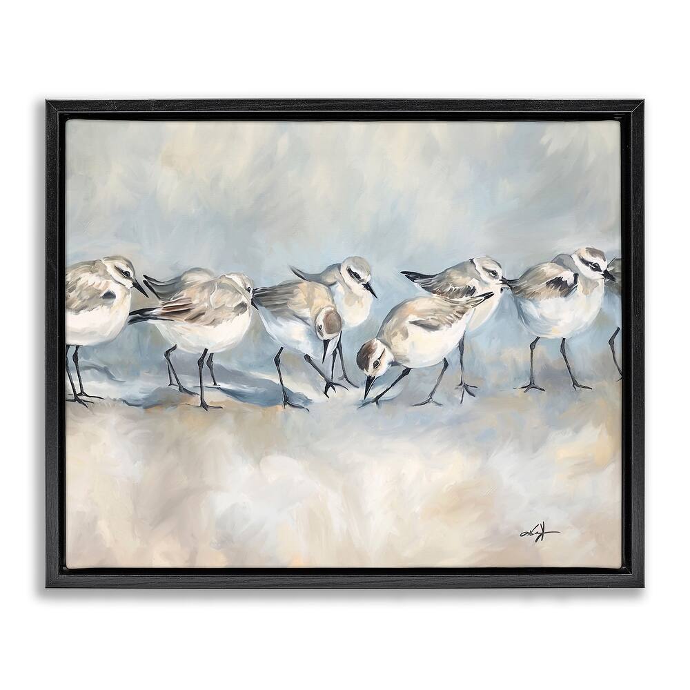 Stupell Sandpiper Birds Mirage Framed Floater Canvas Wall Art Design By Ramona Murdock