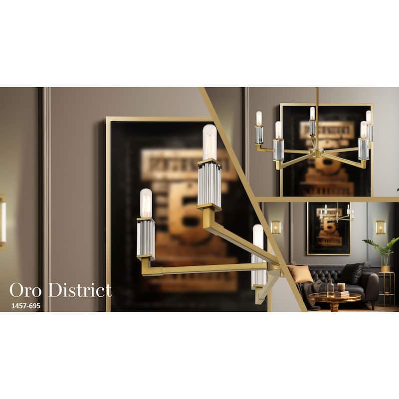 Minka Lavery 1457 Oro District 5 Light 23" Wide Vantage Chandelier