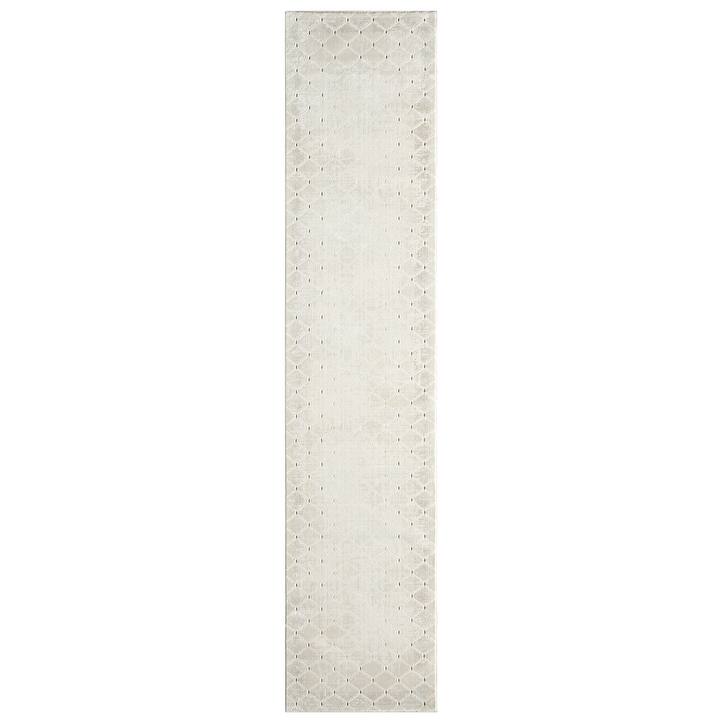 DKNY Grand Street Indoor only Cream / Ivory Geometric Area Rug - Ivory - 2'2" x 10'