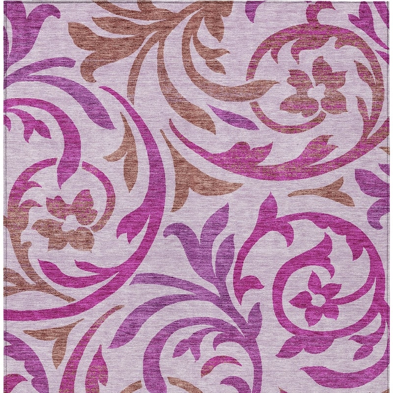 HomeRoots Floral Transitional Rectangle Outdoor Rug