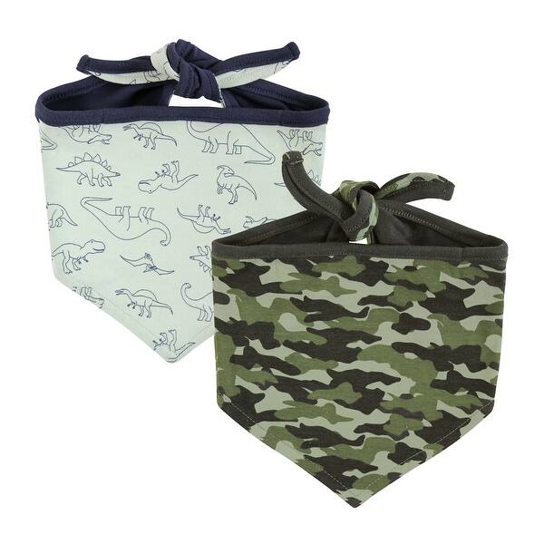 slide 1 of 1, Luvable Friends Dog Reversible Pet Dog and Cat Bandana Bibs 2pk, Dino Camo, One Size - Dino Camo - One Size One Size - Dino Camo