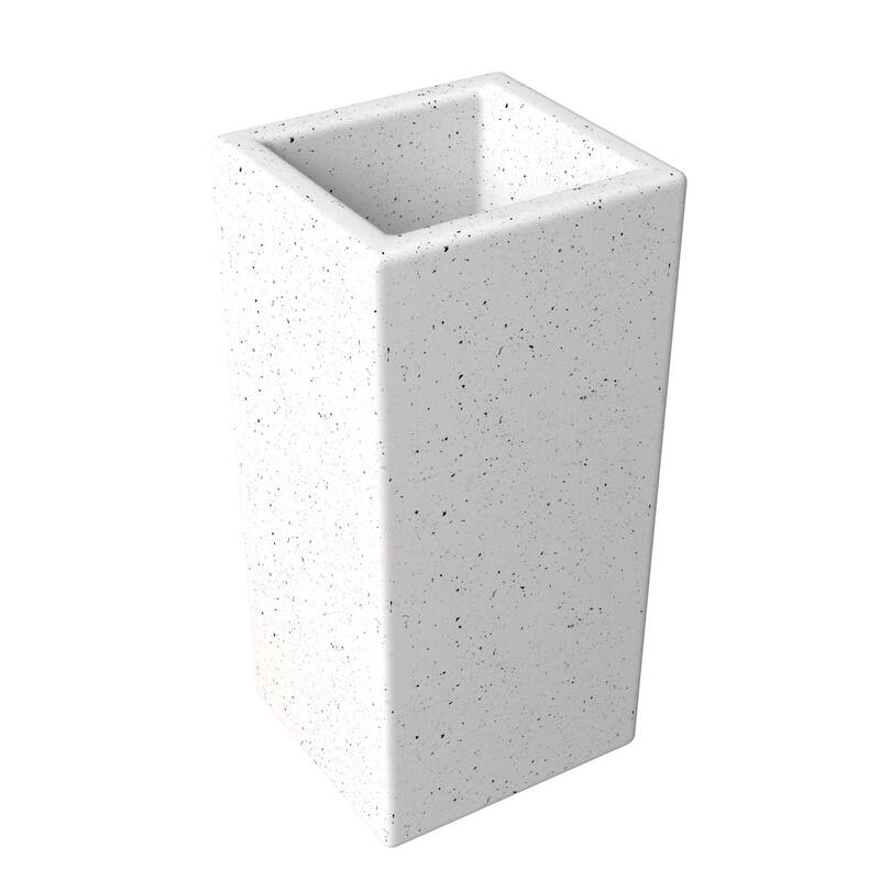 Modern Tall Square in Fiberstone and MGO Clay Planter Terra Series