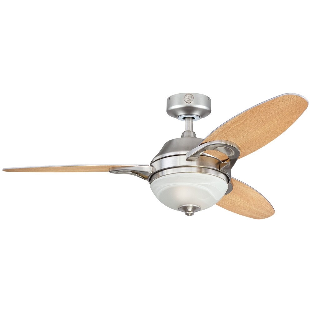 Westinghouse 7877500 Arcadia 46 3 Blade Hanging Indoor Ceiling Fan With Reversible Motor Blades Light Kit Remote And Down