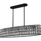 preview thumbnail 2 of 8, Gibson 5-Light Matte Black Linear Chandelier