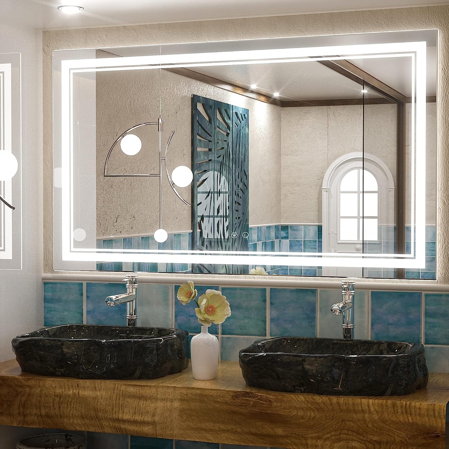 KEONJINN LED Bathroom Vanity Mirror Wall Mounted Anti-Fog Dimmable Mirror  Bed Bath  Beyond 33457317