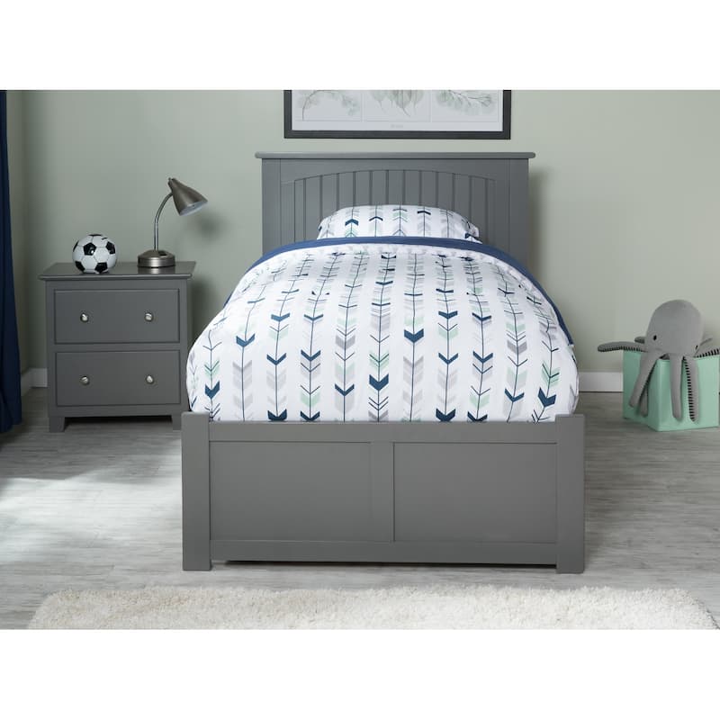 Platform Bed - Storage Bed with Flat Panel Footboard & USB Charger