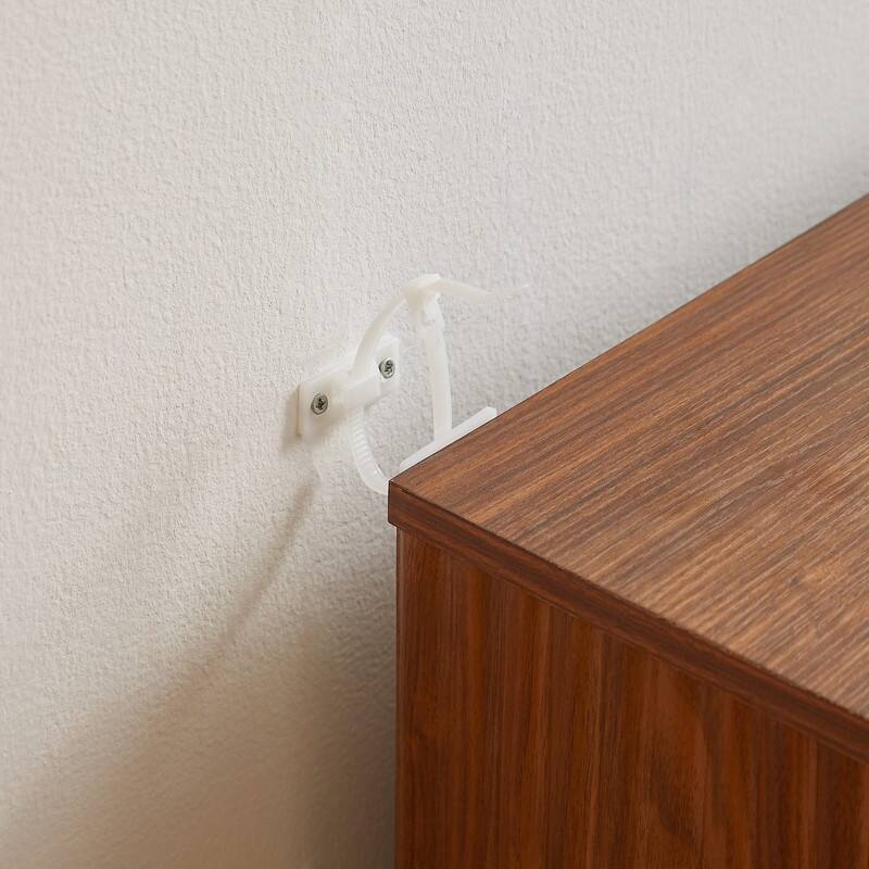 31.5" Buffet Cabinet Sideboard with Storage Curved Wave Design for Living Room and Bedroom Organization