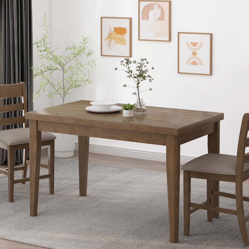 Charming Farmhouse Dining Table with Sturdy Construction and Versatile Appeal - Antique brown