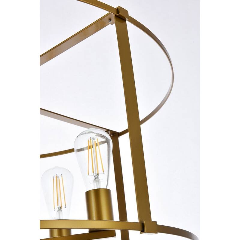 Aria 6 Light Pendant in black - 26 Inch