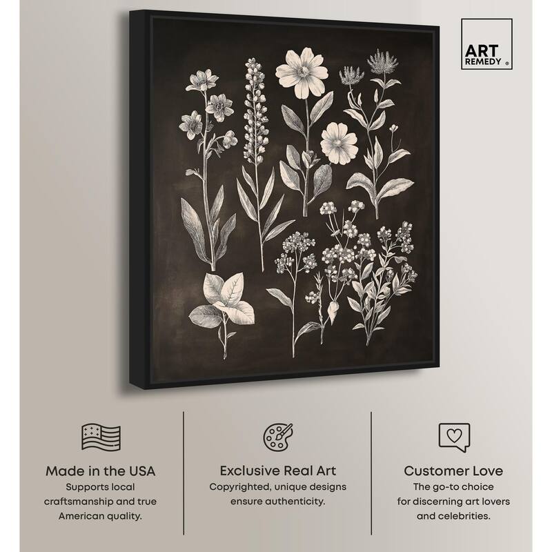 Herbarium on Dark Canvas by Art Remedy