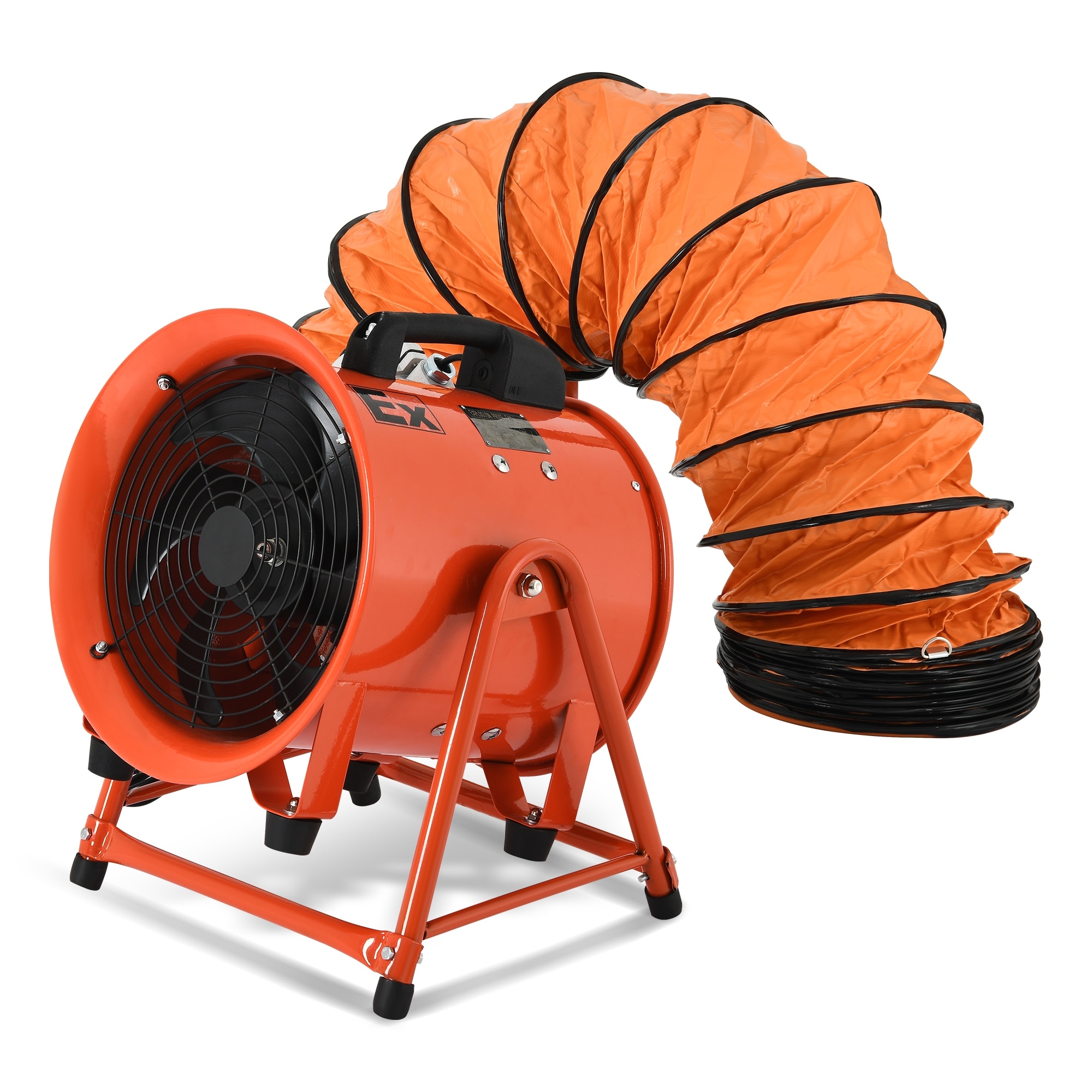10 inch Portable Ventilation Exhaust Fan with 16ft Ventilation Hose - Orange