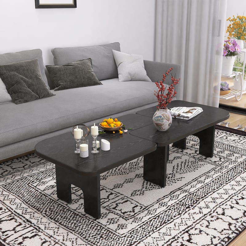 GDF Studio - Arlo Modern Wooden Nesting Coffee Table Set