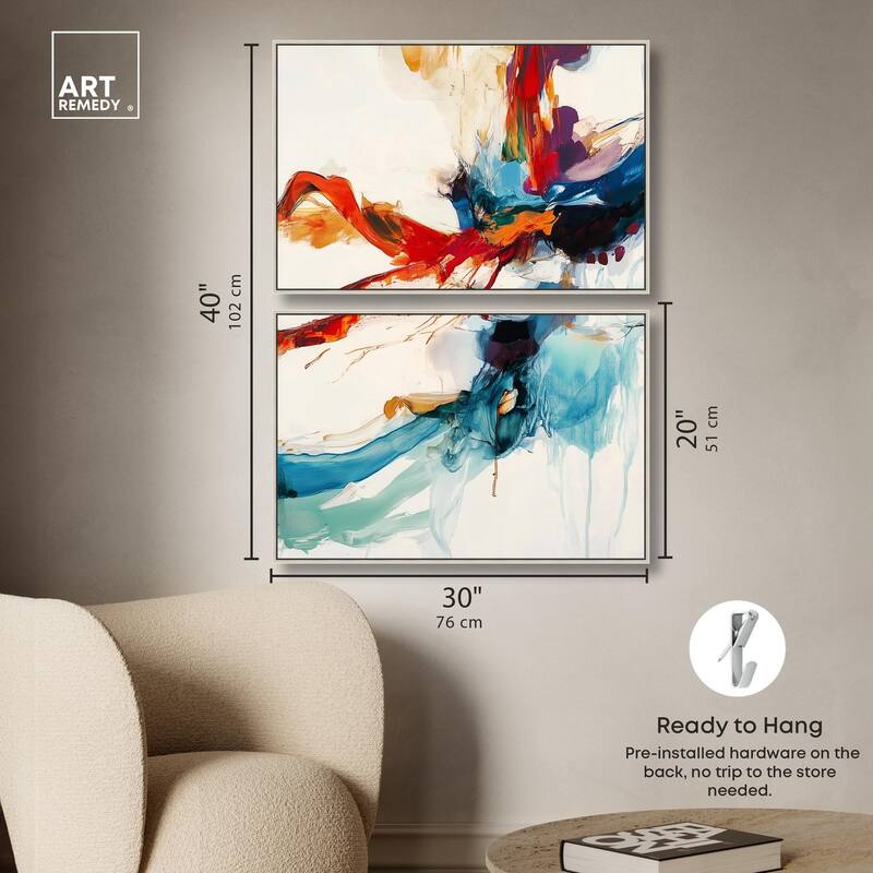 Vibrant Palette I Canvas Set of 2 by Art Remedy