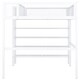 preview thumbnail 7 of 7, White Metal Loft Bed with 4-Tier Shelves and Storage