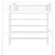 preview thumbnail 7 of 7, White Metal Loft Bed with Shelves, Workstation, Guardrail