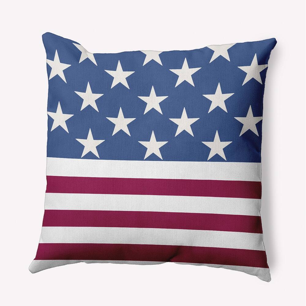 July 4th USA Flag Decorative Throw Pillow