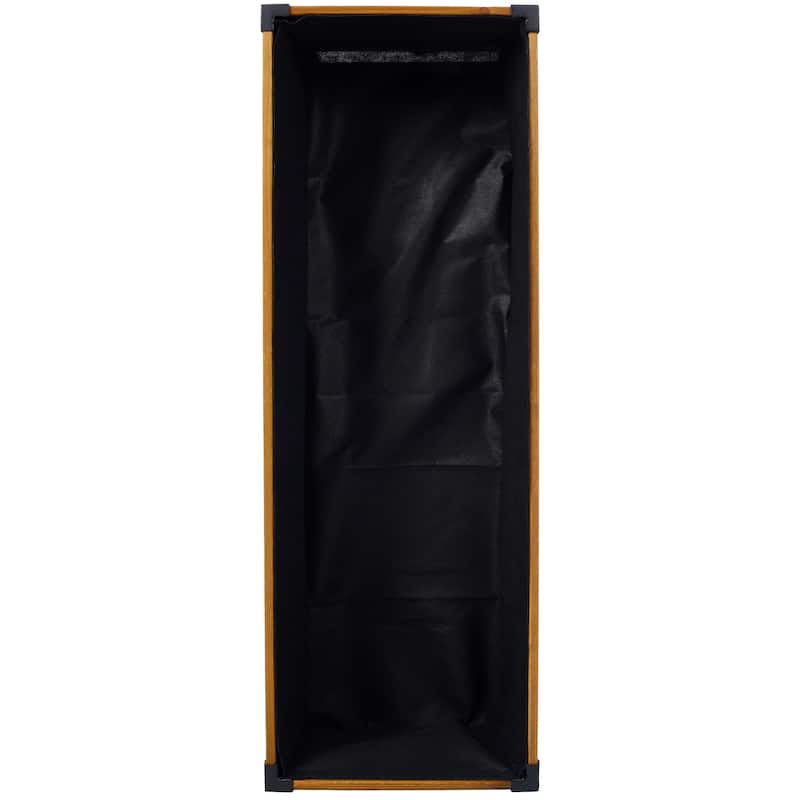 Anmytek Elevated Wooden Planter Box with Metal Legs, Weather Resistant Natural Wood, Adjustable Feet,Raised Garden Bed for Patio