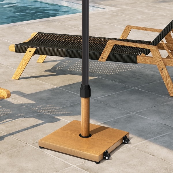 cement patio umbrella stand free standing Half Round Base Sit outdoors comfortably in the shade with the help of this Atakan Concrete Free Standing Base Cement Filled Aluminum Base 24