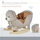 preview thumbnail 7 of 7, Qaba Kids Rocking Horse, Bear-Shaped Plush Toddler Ride on Horse with Sound, Wooden Base & Safety Belt for 18-36 Months, Gray