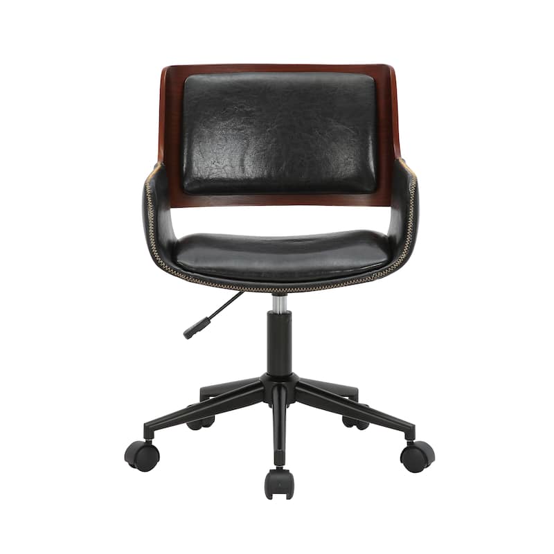 Porthos Home Brina Faux Leather Mid-Century Office Chair
