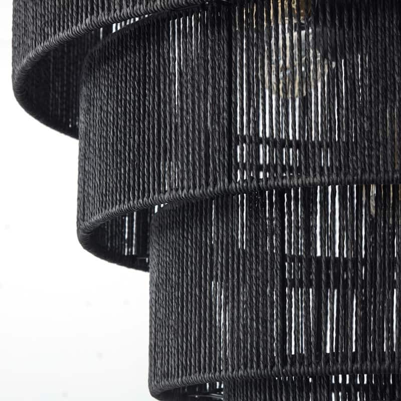 KAWOTI Width 26" 5-Light 4-Tiered Bohemian Pendant Light