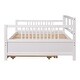 preview thumbnail 5 of 19, Full Daybed with Twin Size Trundle, Wood Full Size Bed Frame with Rails in Three Sides