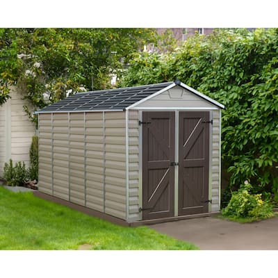 SkyLight 6 ft. x 12 ft. Tan Garden Outdoor Storage Shed - 6 ft x 12 ft